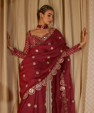 Bollywood Blockbuster Original Mirror & Sequins Saree