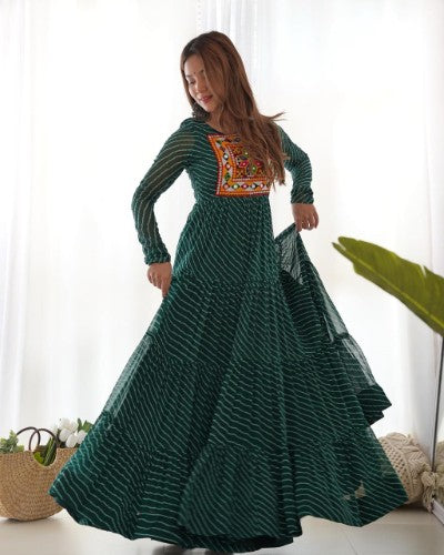 Hotselling Leheriya Anarkali in 4 Colors