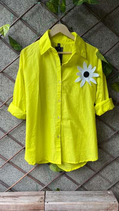 Daisy Embellished Cotton Shirt