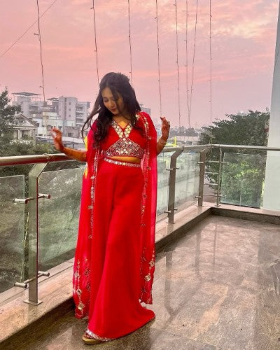 Indo Western with Real Mirror Work