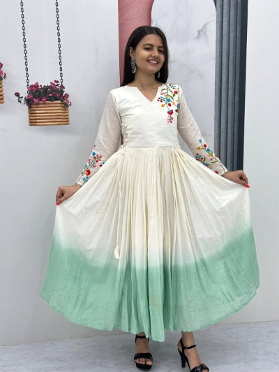 Embroidered Cotton Frock