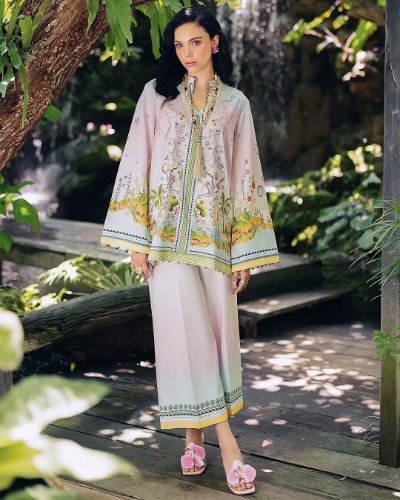 Stylish Digital Print Silk Coord Set
