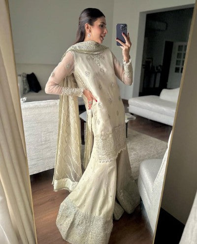 Beautiful Sharara Set with Zari Embroidery