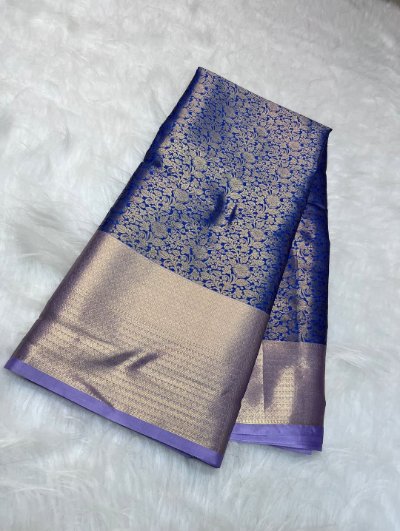 Kanchi Pattu Silk Weaving Design Saree with Brocade Blouse