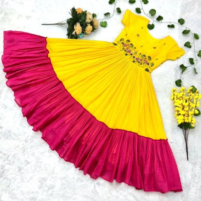 Maggam Work Cotton Gown