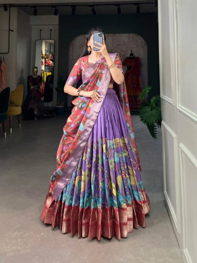 Kalamkari Dola Silk Lehenga Choli