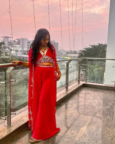 Indo Western with Real Mirror Work