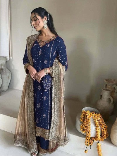 Embroidered Georgette Pakistani Suit