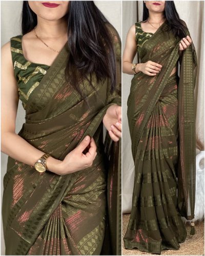 Ayana by Sareewala Georgette Saree with Designer Blouse