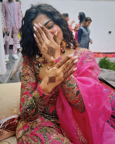 Georgette Silk Blend Digital Print Embroidered Suit with Organza Dupatta