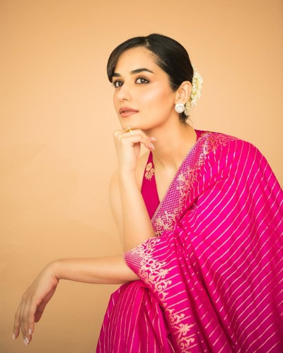 Manushi-Inspired Banarasi Silk Saree