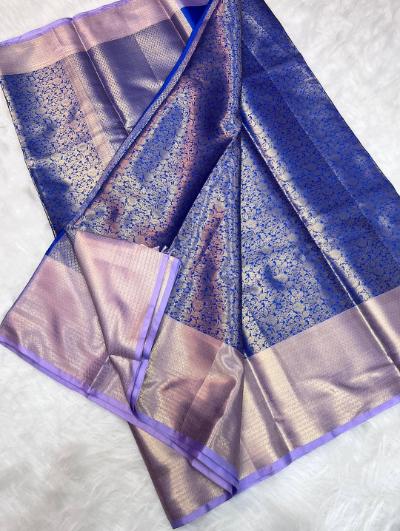 Kanchi Pattu Silk Weaving Design Saree with Brocade Blouse