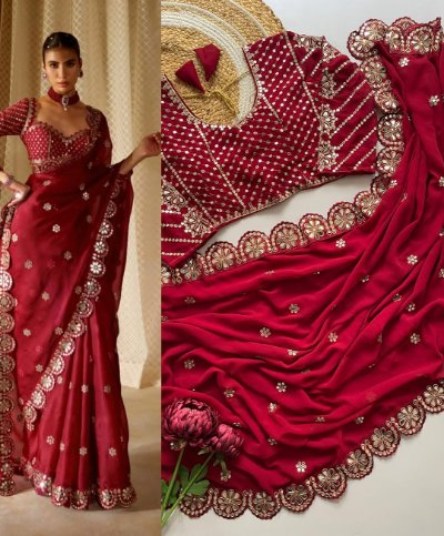 Bollywood Blockbuster Original Mirror & Sequins Saree