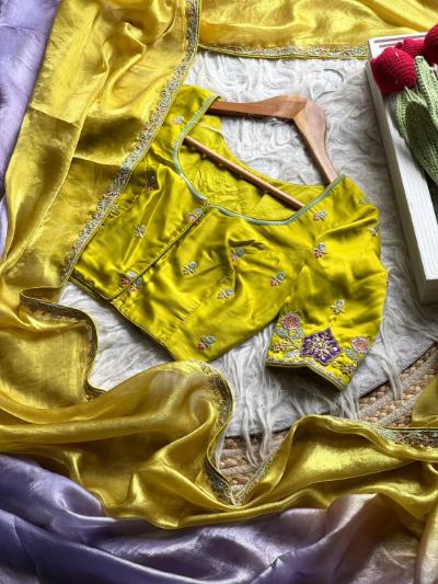 Nita Ambani Inspired Premium Space Silk Saree with Coding and Sequence Work