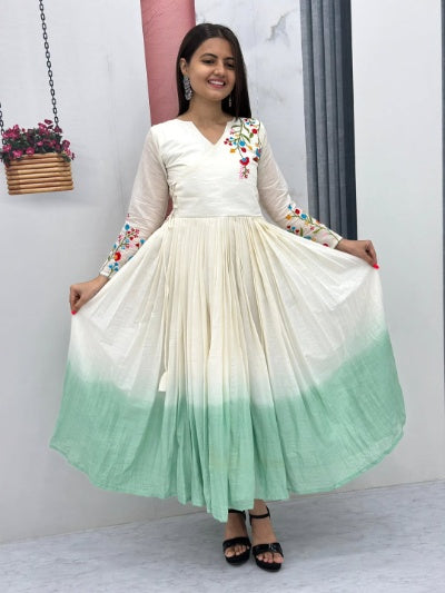Embroidered Cotton Frock